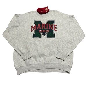 Vintage 90s Women’s Large US Marine Mom Turtleneck Sweatshirt